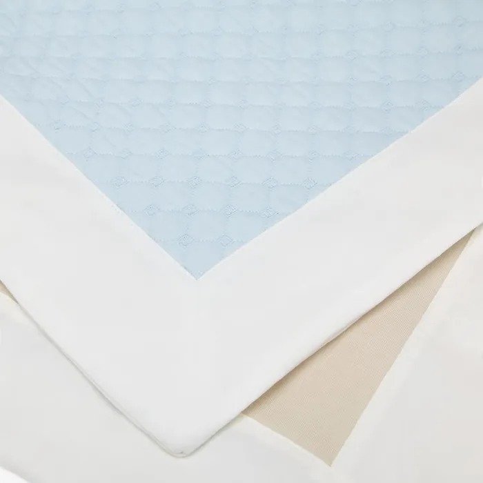 Kids Light Blue Jersey Baby Blanket With Quilted Micro Ff Logo Fendi Baby Boy