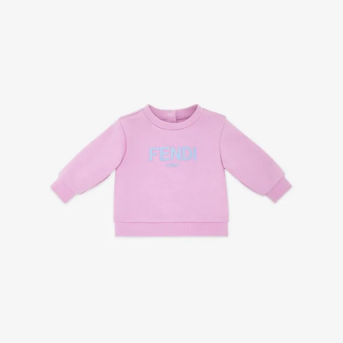 Kids Lilac Jersey Fendi Roma Sweatshirt Purple Fendi Baby Girl