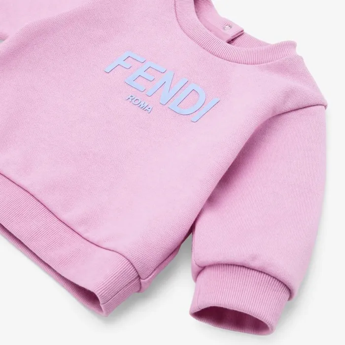 Kids Lilac Jersey Fendi Roma Sweatshirt Purple Fendi Baby Girl