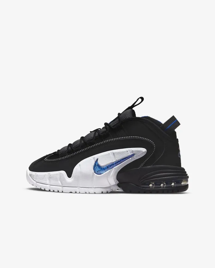 Kids Nike Air Max Penny BlackWhiteBlackVarsity Royal Nike Shoes 70 and Under