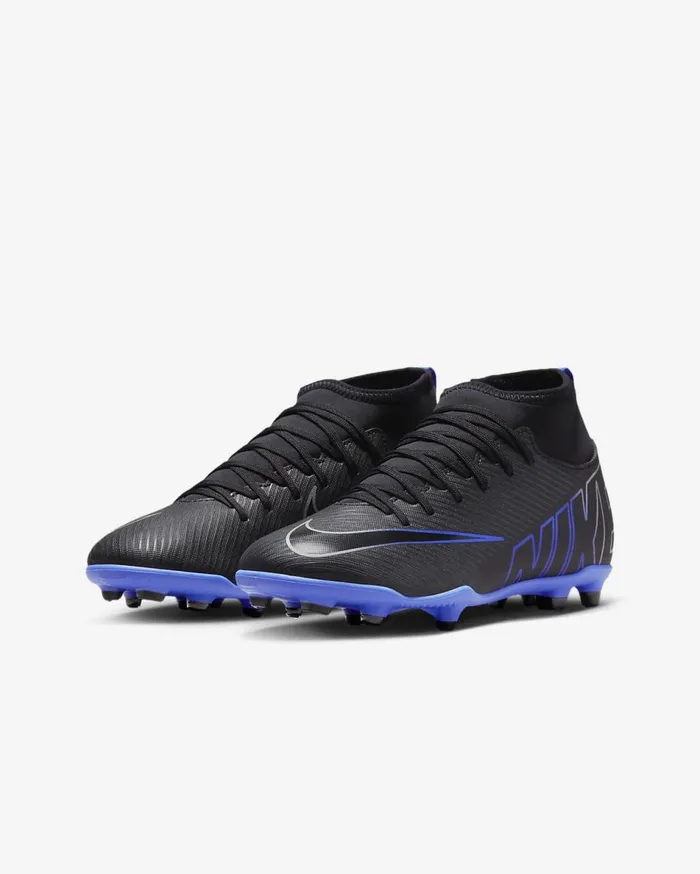 Kids Nike Jr Mercurial Superfly 9 Club BlackHyper RoyalChrome Nike Soccer