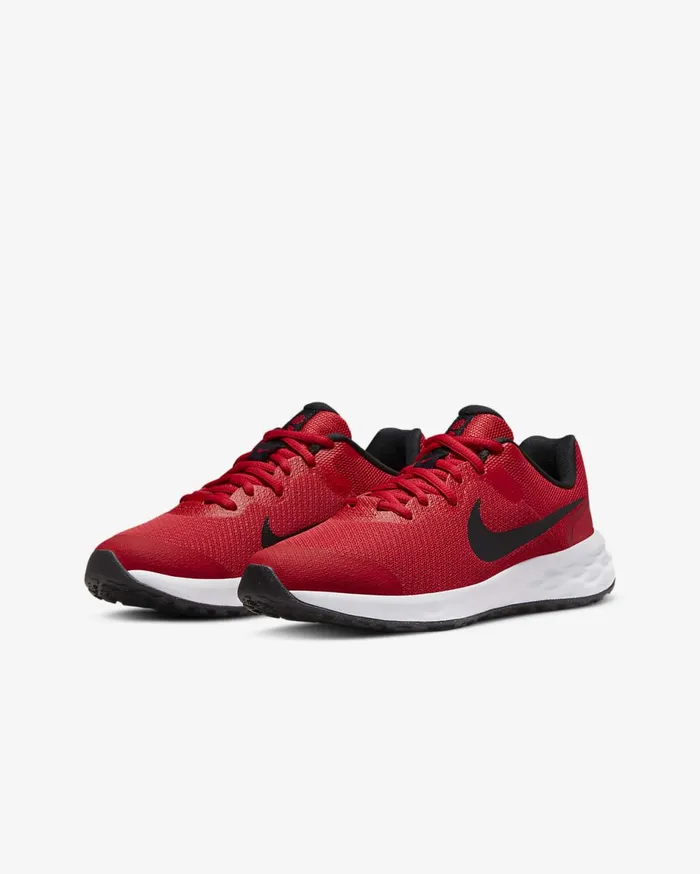 Kids Nike Revolution 6 University RedBlack Nike Running