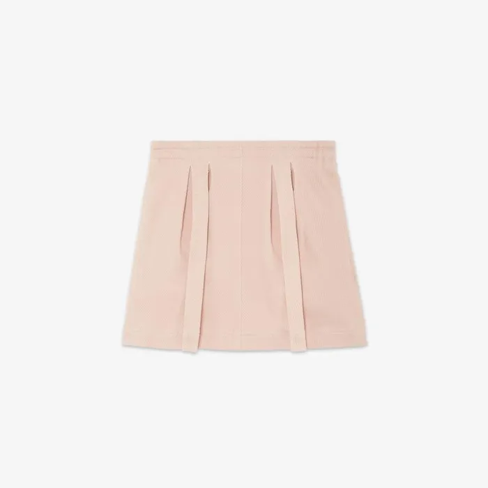 Kids Pink Cotton Mini Me Miniskirt With Baguette Pink Fendi Ready To Wear