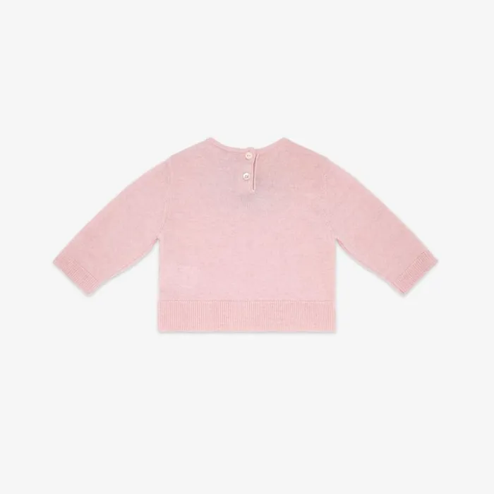 Kids Pink Knit Baby Cardigan Pink Fendi Baby Girl