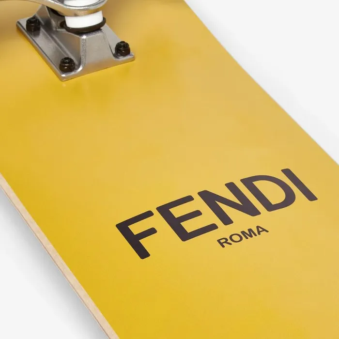 Kids Wooden Skateboard With Logo And Skateboard Holder Multicolour Fendi Accessories