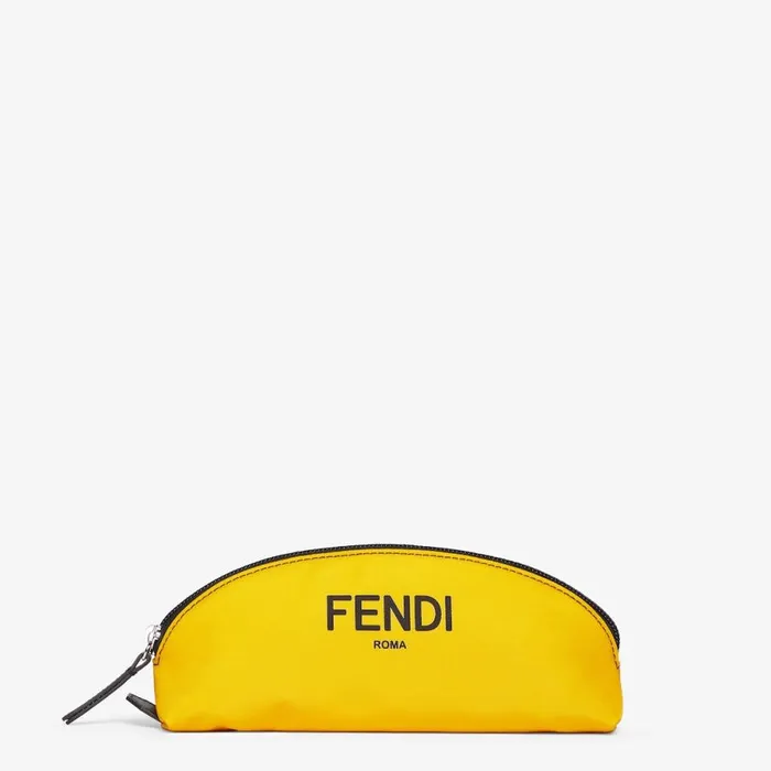 Kids Yellow Nylon Pen Case Yellow Fendi Accessories
