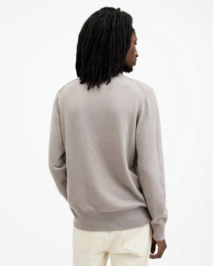 Kilburn Zip Funnel Neck Ramskull Jumper Chestnut Taupe Men AllSaints Sweaters Kilburn Zip Funnel Neck Ramskull Jumper Chestnut Taupe Men AllSaints Sweaters