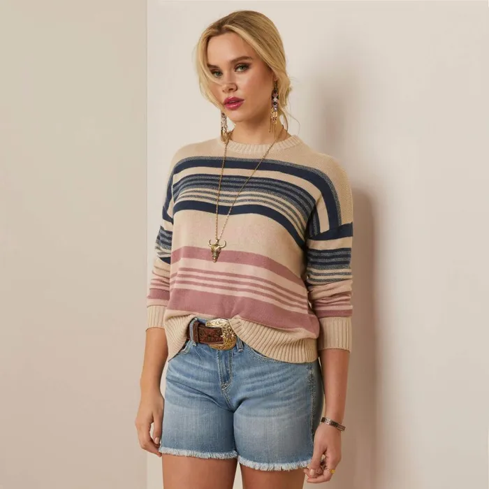 Kimmy Sweater Serape Stripe Women Ariat Sweaters and Cardigans