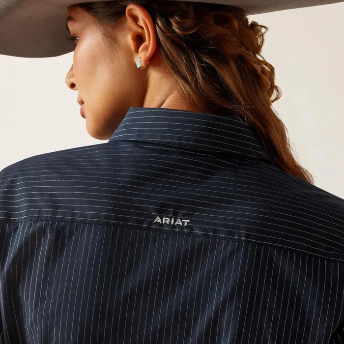 Kirby Stretch Shirt Salutesilver Lurex Women Ariat TShirts and Tops