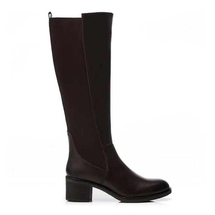 Knee High Boots Women Moda In Pelle Bsoleful BStefani Dark Brown Leather
