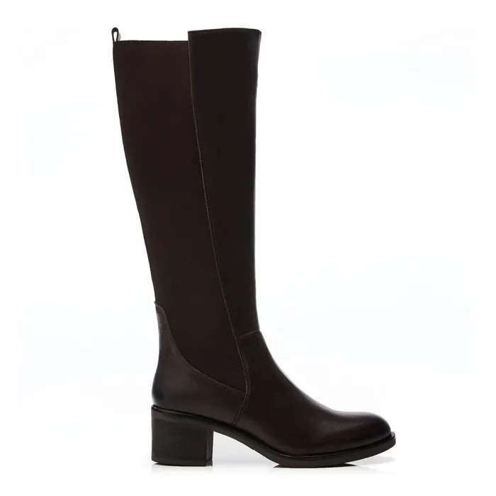Knee High Boots Women Moda In Pelle Bsoleful BStefani Dark Brown Leather