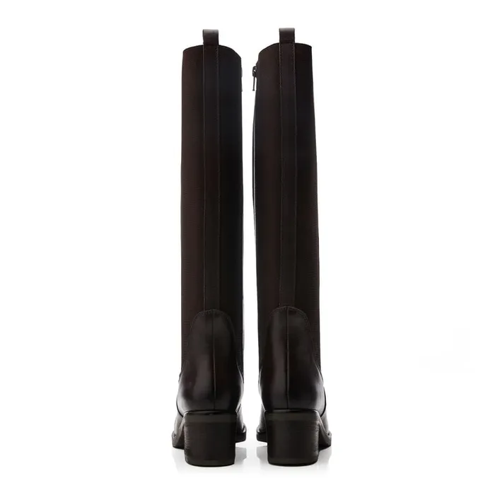 Knee High Boots Women Moda In Pelle Bsoleful BStefani Dark Brown Leather