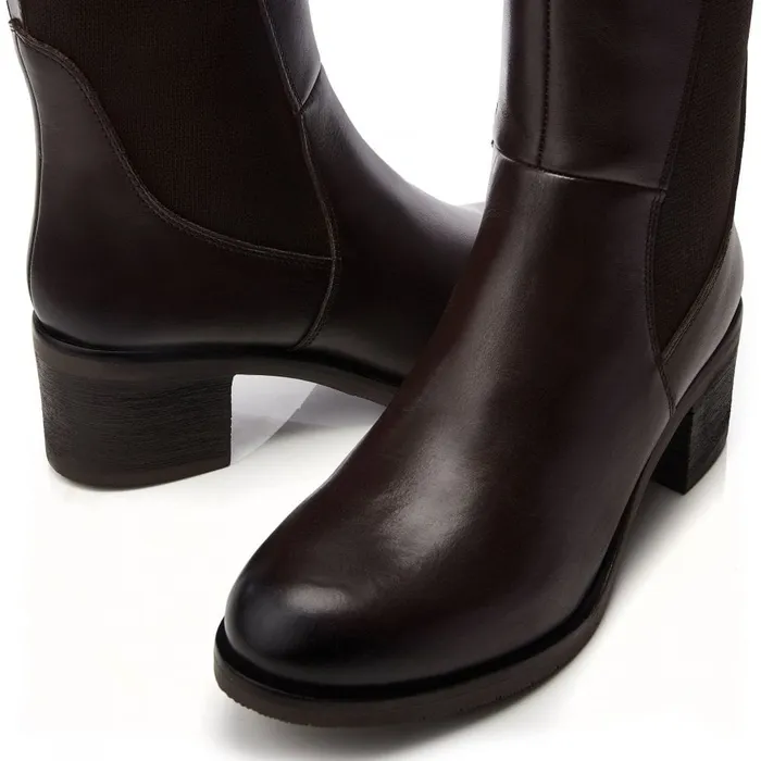 Knee High Boots Women Moda In Pelle Bsoleful BStefani Dark Brown Leather