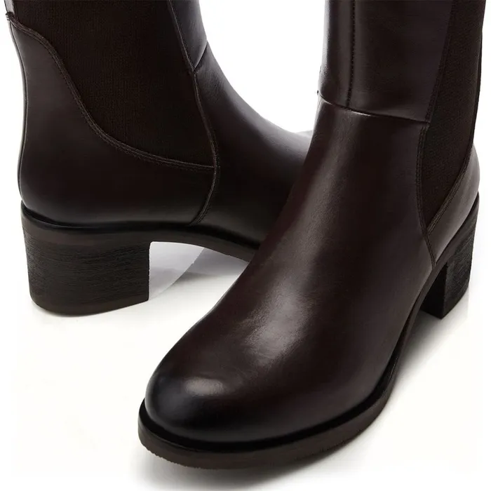 Knee High Boots Women Moda In Pelle Bsoleful BStefani Dark Brown Leather