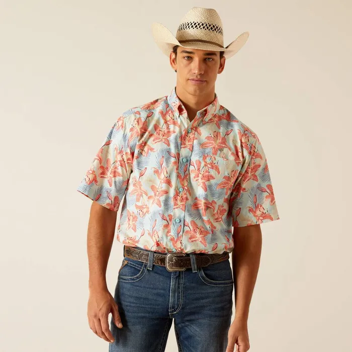 Kolr Classic Fit Shirt Sky Men Ariat Button Down Shirts