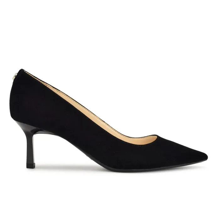 Kuna 92159 Pointy Toe Pumps Black Suede Women Nine West Pumps