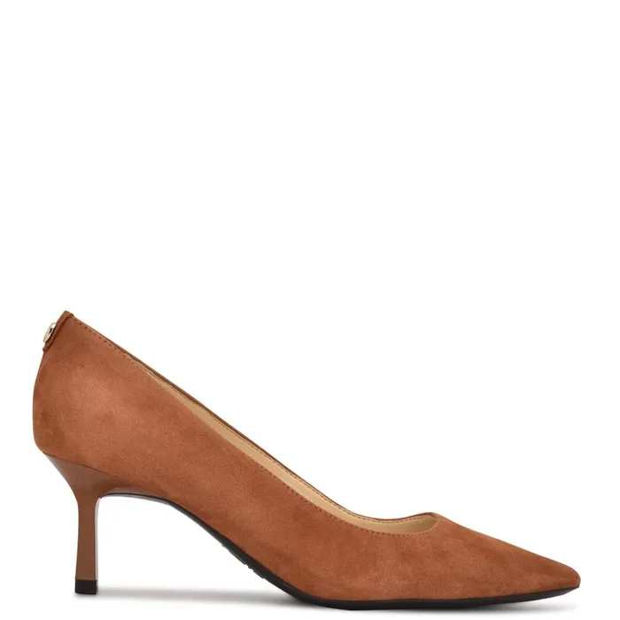 Kuna 92159 Pointy Toe Pumps Cognac Suede Women Nine West Pumps