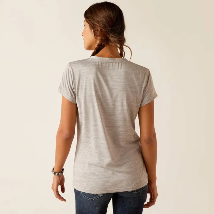Laguna Logo Baselayer Alloy Women Ariat TShirts and Tops Laguna Logo Baselayer Alloy Women Ariat TShirts and Tops