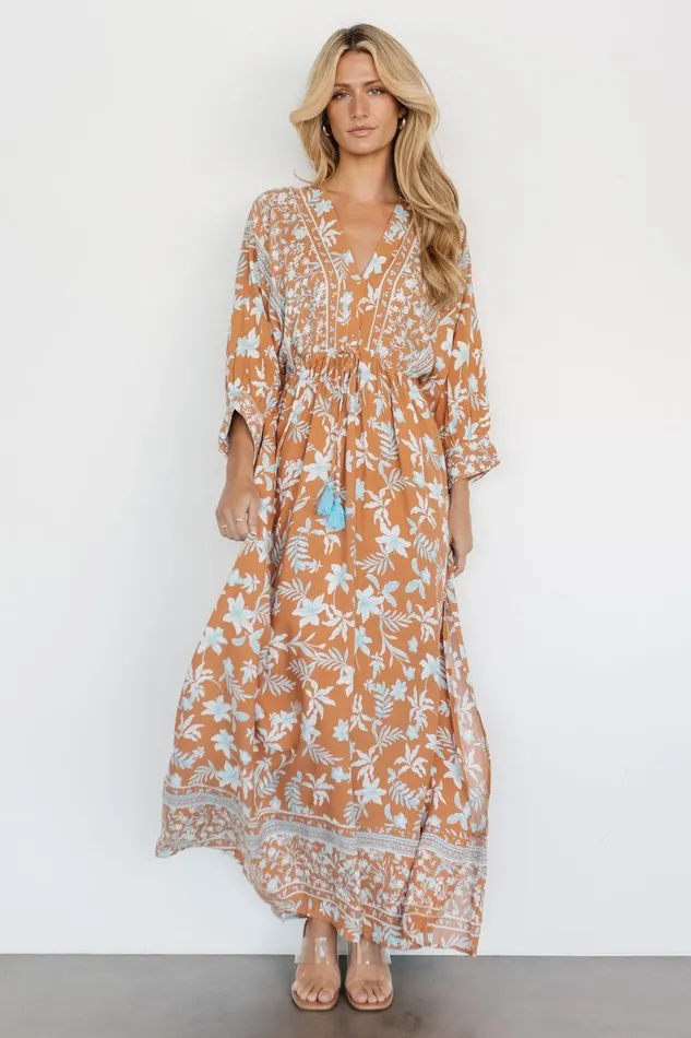 Laken Maxi Dress Camel Multi Women Baltic Born Bump Friendly