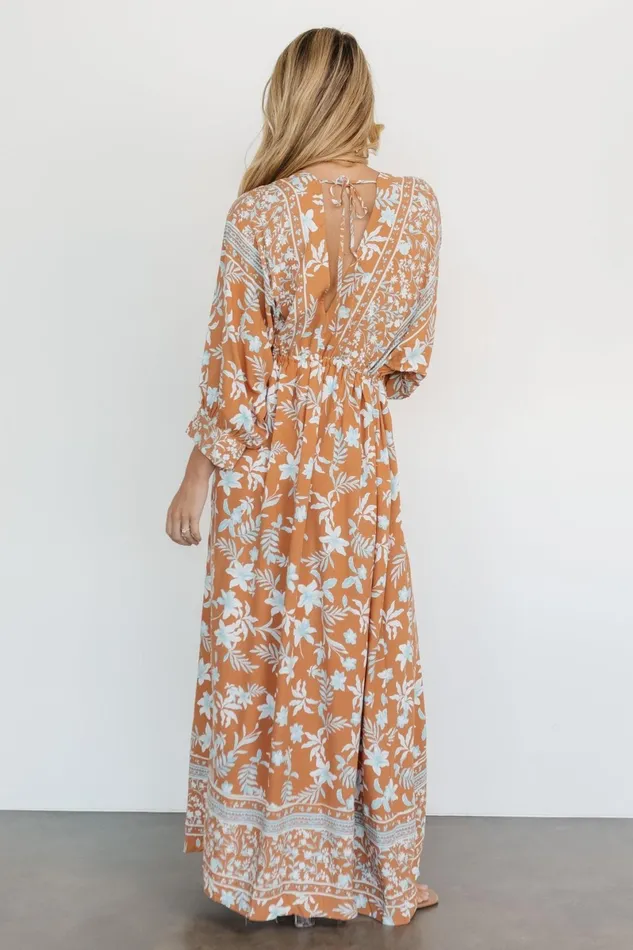 Laken Maxi Dress Camel Multi Women Baltic Born Bump Friendly
