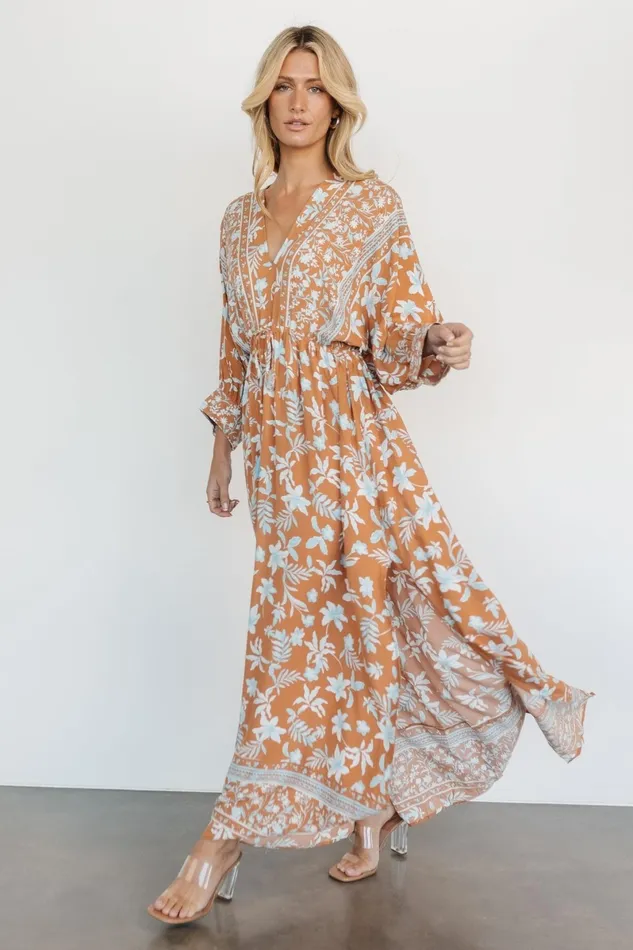 Laken Maxi Dress Camel Multi Women Baltic Born Bump Friendly