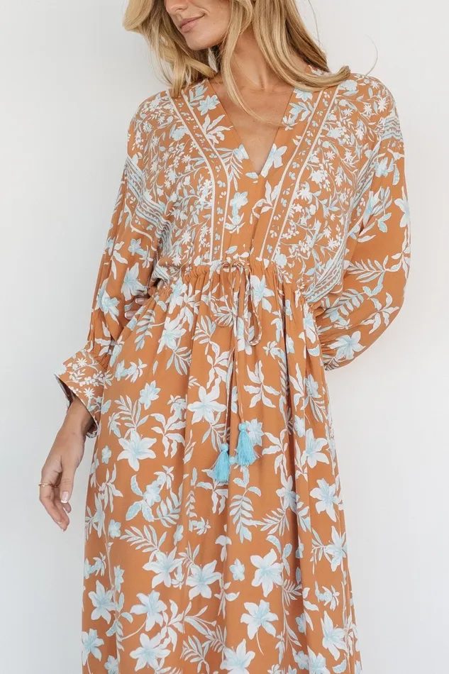 Laken Maxi Dress Camel Multi Women Baltic Born Bump Friendly