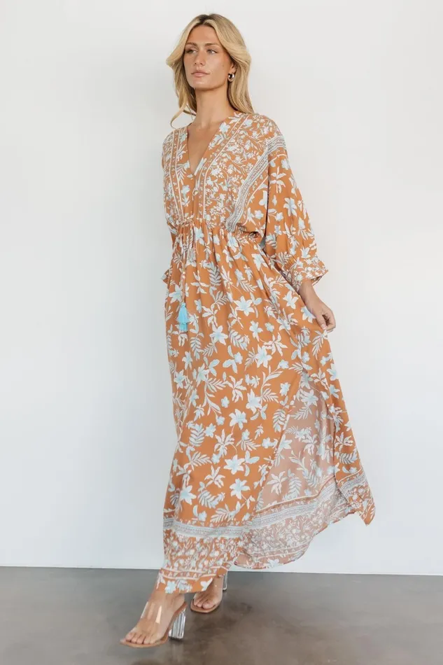 Laken Maxi Dress Camel Multi Women Baltic Born Bump Friendly