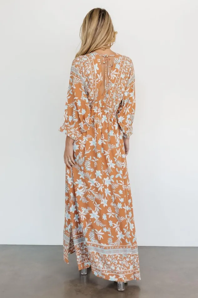 Laken Maxi Dress Camel Multi Women Baltic Born Bump Friendly