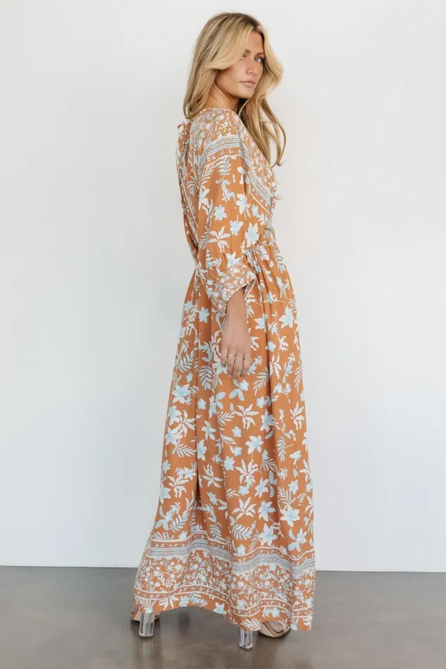 Laken Maxi Dress Camel Multi Women Baltic Born Bump Friendly