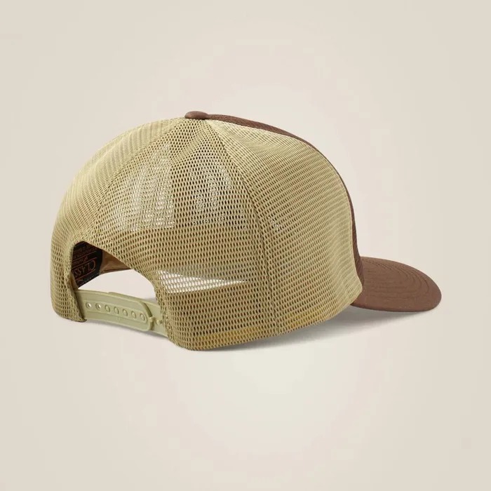 Large Embossed Lgoo Mash Cap Brown Men Ariat Hats and Caps Large Embossed Lgoo Mash Cap Brown Men Ariat Hats and Caps