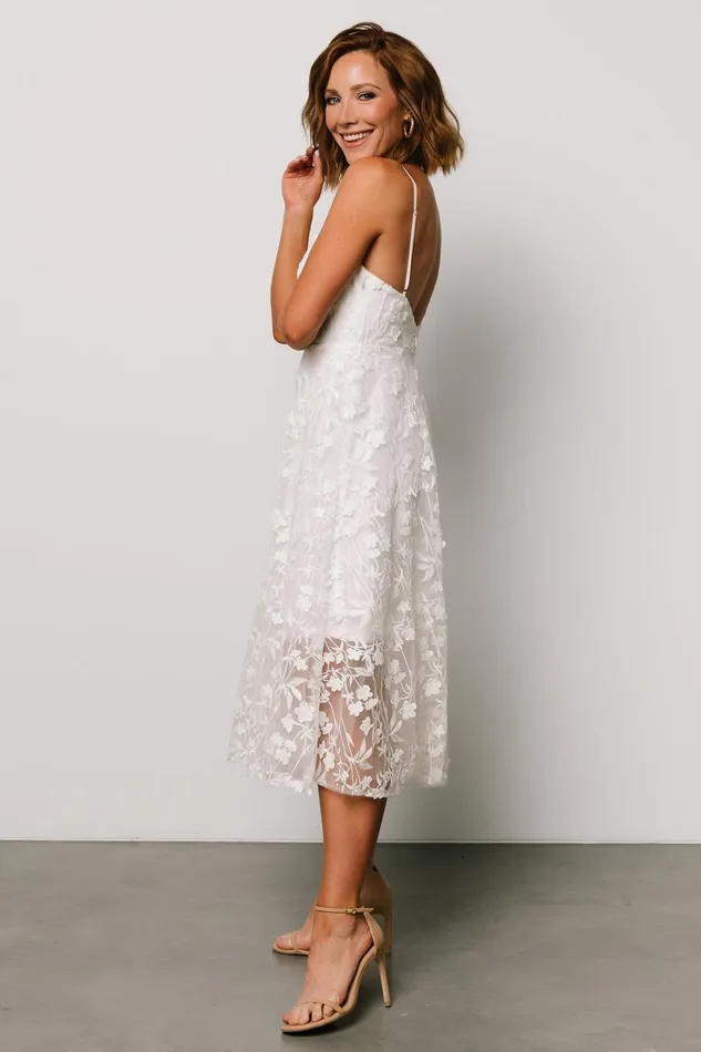 Larissa Midi Dress Off White Women Baltic Born Tulle Styles Larissa Midi Dress Off White Women Baltic Born Tulle Styles