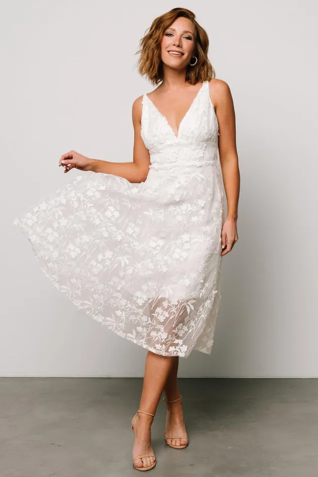 Larissa Midi Dress Off White Women Baltic Born Tulle Styles Larissa Midi Dress Off White Women Baltic Born Tulle Styles
