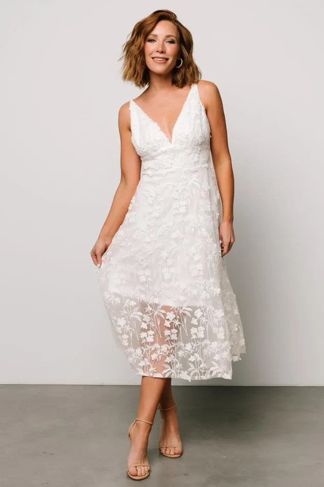 Larissa Midi Dress Off White Women Baltic Born Tulle Styles Larissa Midi Dress Off White Women Baltic Born Tulle Styles