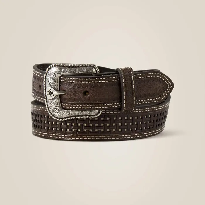 Lattice Belt Brown Men Ariat Belts
