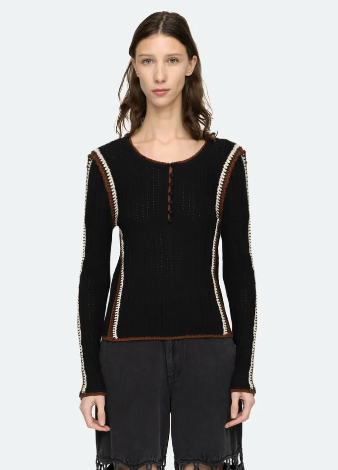 Layering Essentials Women Sea New York Riva LS Top Black