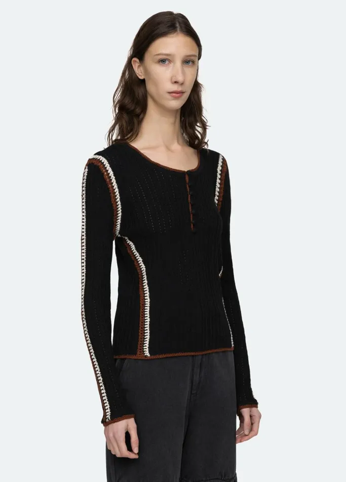 Layering Essentials Women Sea New York Riva LS Top Black