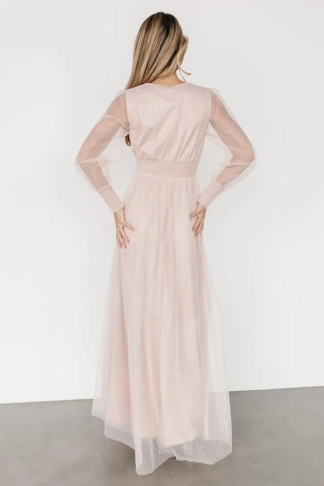 Layla Tulle Maxi Dress Shimmer Pink Women Baltic Born Tulle Styles