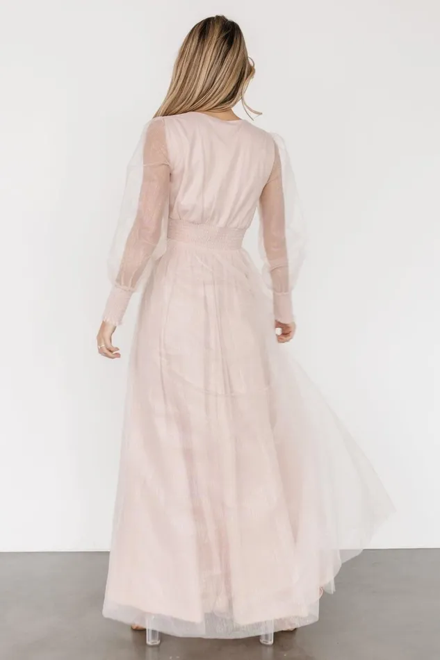 Layla Tulle Maxi Dress Shimmer Pink Women Baltic Born Tulle Styles
