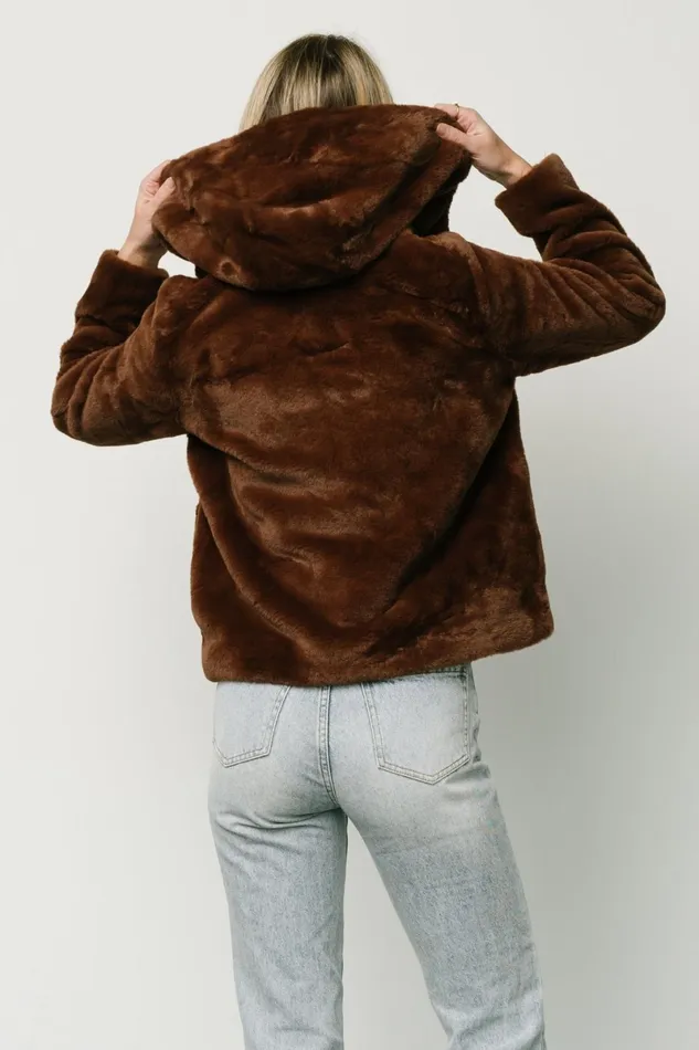 Leeds Faux Fur Jacket Brown Women Baltic Born Outerwear Leeds Faux Fur Jacket Brown Women Baltic Born Outerwear