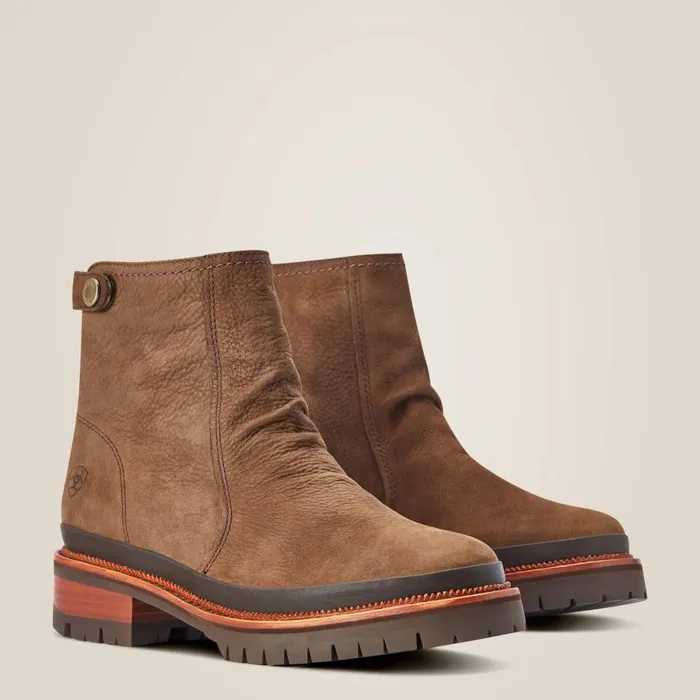 Leighton Waterproof Barley Brown Women Ariat Booties Leighton Waterproof Barley Brown Women Ariat Booties