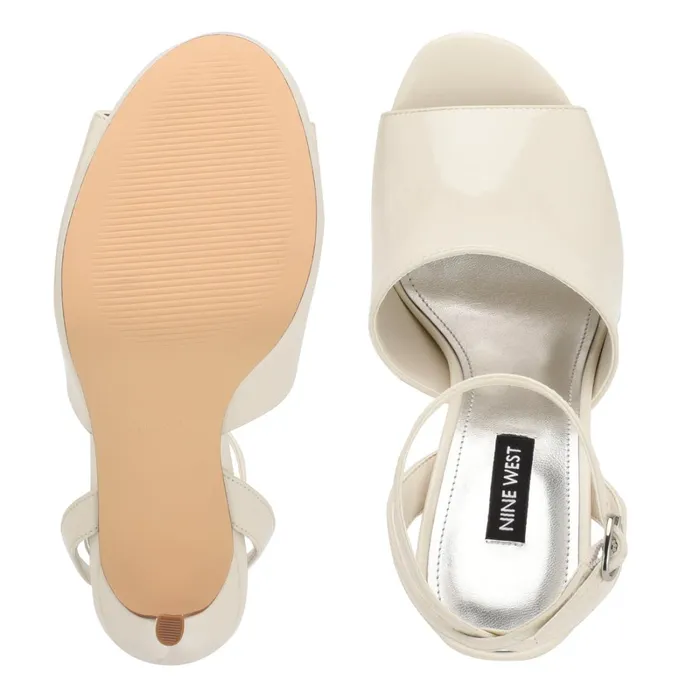 Limbery Anke Strap Sandals Chic Cream Patent Women Nine West Heeled Limbery Anke Strap Sandals Chic Cream Patent Women Nine West Heeled