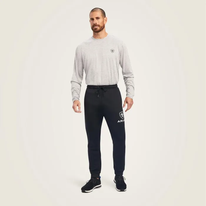 Logo Tek Fleece Jogger Sweatpants Black Men Ariat Pants and Shorts Logo Tek Fleece Jogger Sweatpants Black Men Ariat Pants and Shorts