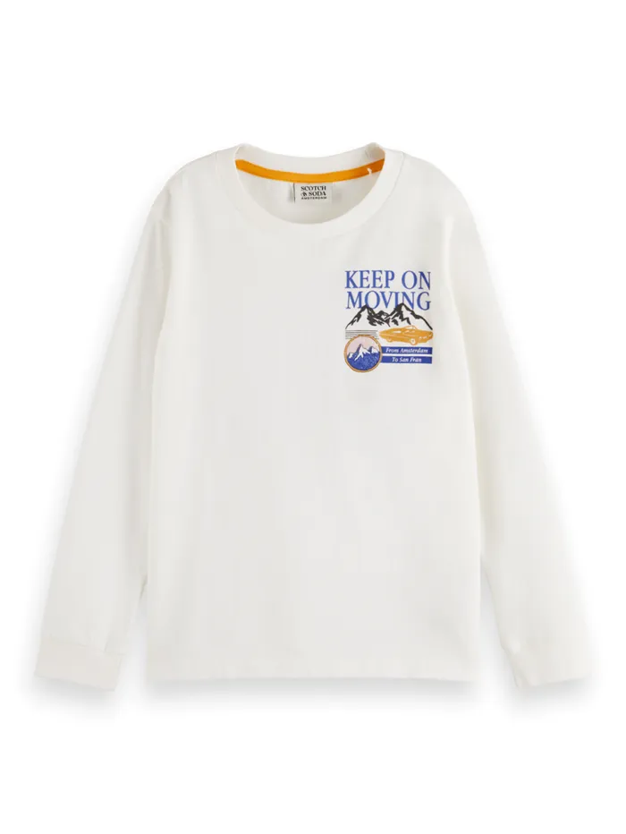 LONGSLEEVED ARTWORK TSHIRT Swan Kids Scotch and Soda Sweatshirts and Hoodies