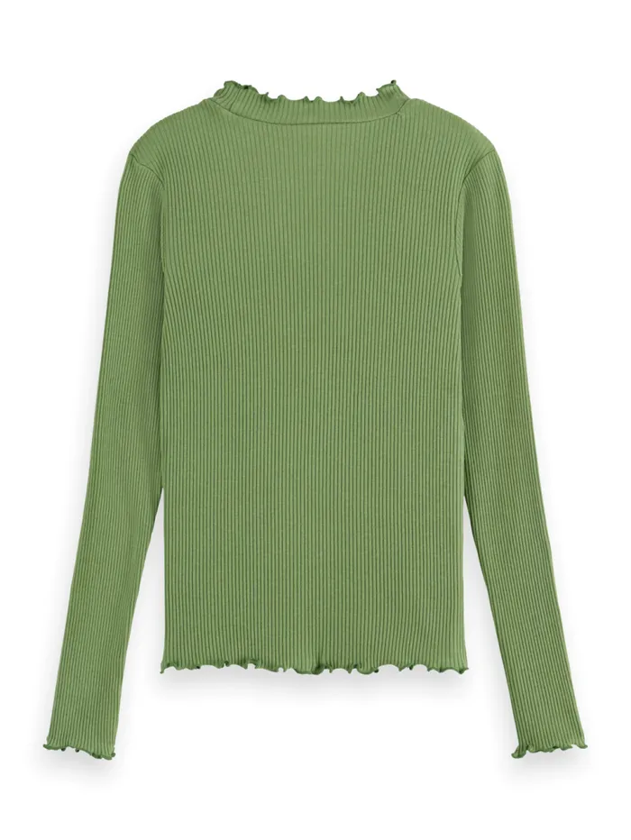 LONGSLEEVED RIBBED TSHIRT Fresh Military Kids Scotch and Soda TShirts and Tops LONGSLEEVED RIBBED TSHIRT Fresh Military Kids Scotch and Soda TShirts and Tops