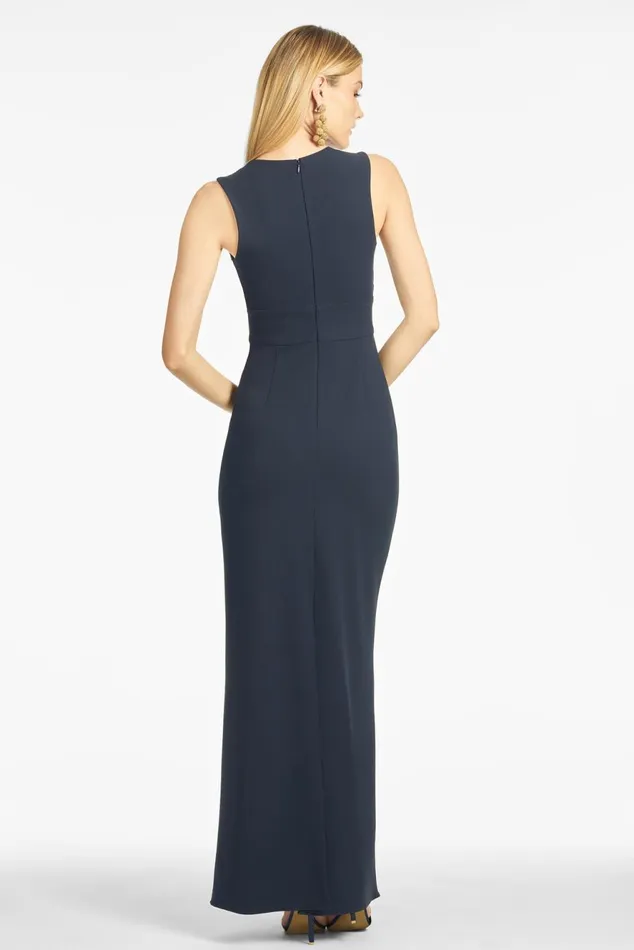 Loretta 4Way Stretch Crepe Gown 8211 Navy Women Sachin and Babi Formal