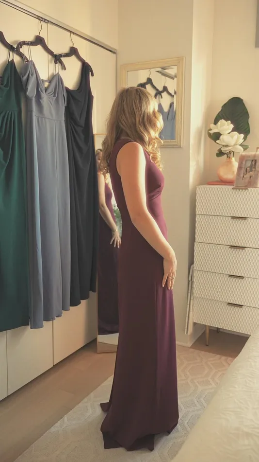 Loretta 4Way Stretch Crepe Gown 8211 Navy Women Sachin and Babi Formal