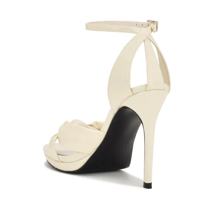 Lovya Ankle Strap Sandals Chic Cream Patent Women Nine West High Heels Lovya Ankle Strap Sandals Chic Cream Patent Women Nine West High Heels