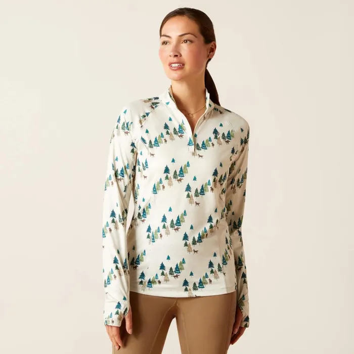 Lowell 20 14 Zip Baselayer Forest Ride Women Ariat TShirts and Tops