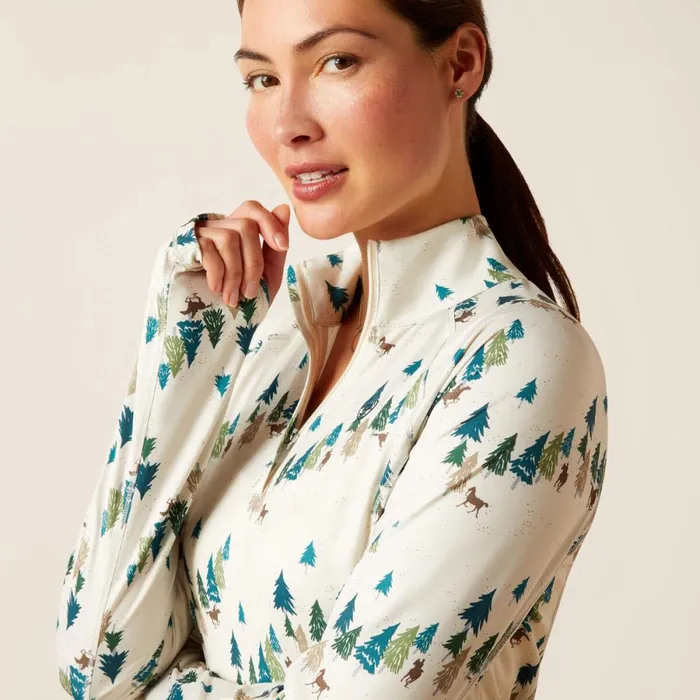 Lowell 20 14 Zip Baselayer Forest Ride Women Ariat TShirts and Tops