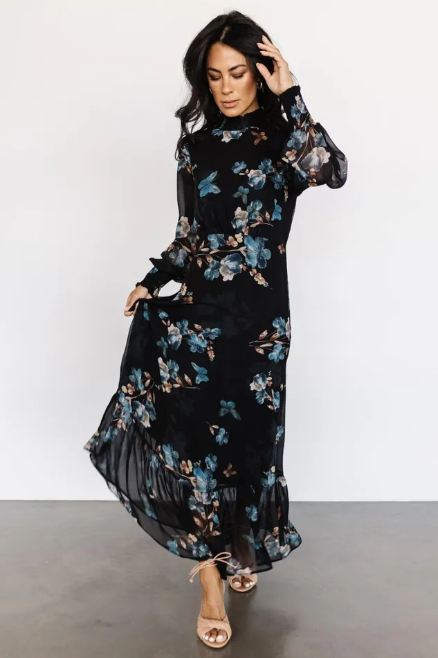 Luciana Maxi Dress Black Blue Women Baltic Born Wedding Guest Luciana Maxi Dress Black Blue Women Baltic Born Wedding Guest